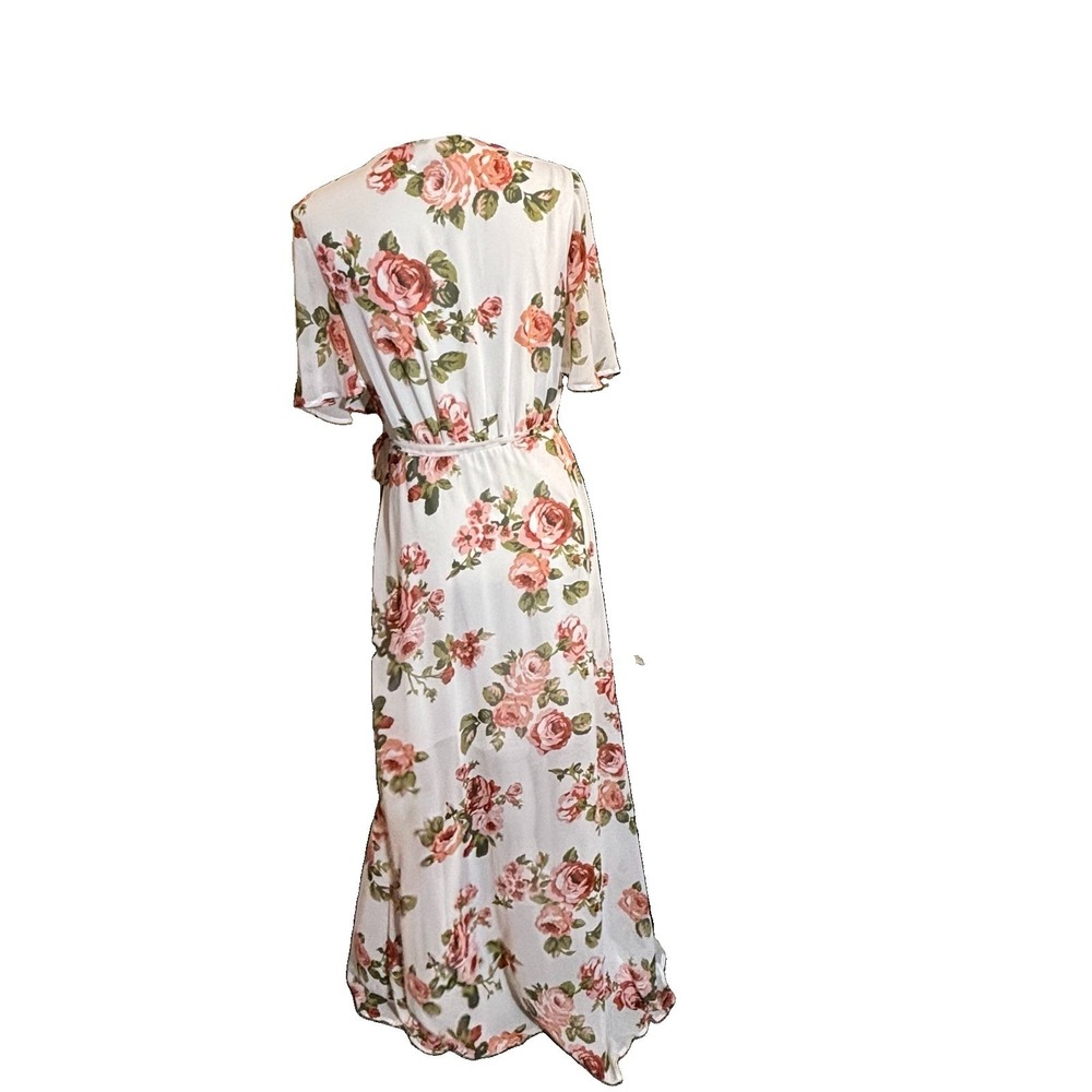 Show Me Your Mumu Large Marianne Wrap Maxi Floral Dress in Rosie Posie Romantic - Picture 4 of 8